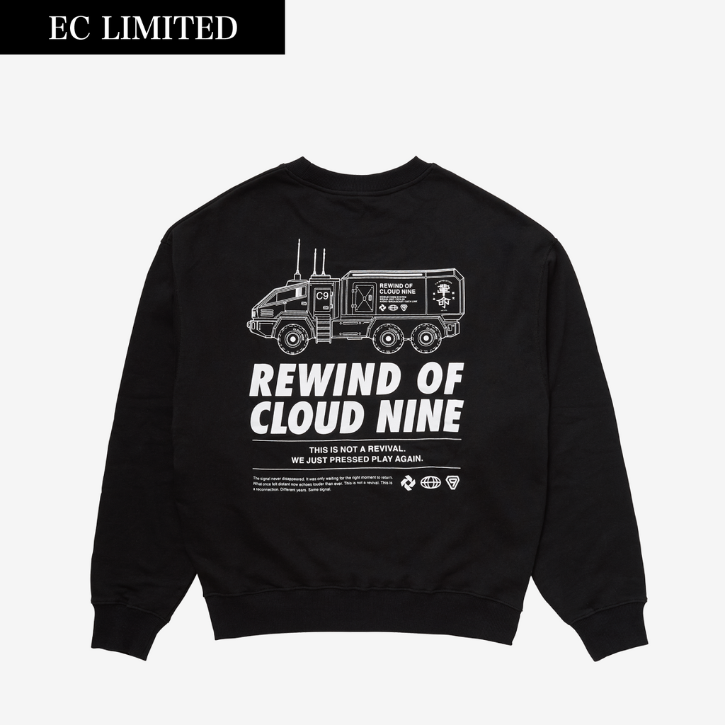 CLOUD NINE クルーネックスウェット【BLACK】M /［T.M.R. LIVE REVOLUTION '26-'27］